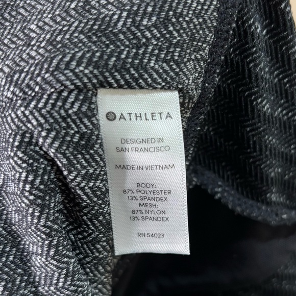 Athleta Herringbone Mercer Tight Black & White | size L - Picture 9 of 16